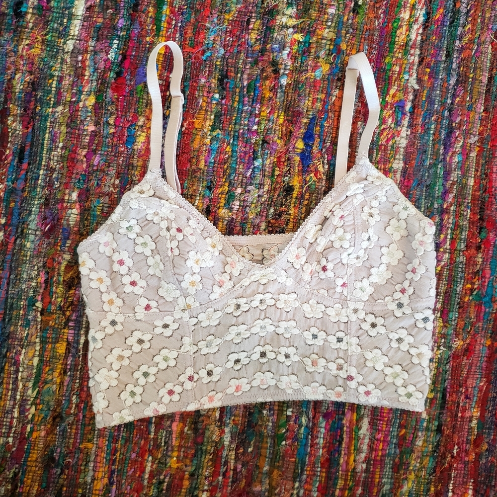Intimately Free People Lavender Floral Bralette S